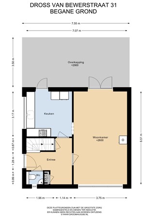 Floorplan - Dross Van Bewerstraat 31, 6171 JT Stein